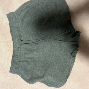 Cozy Green Drawstring Shorts